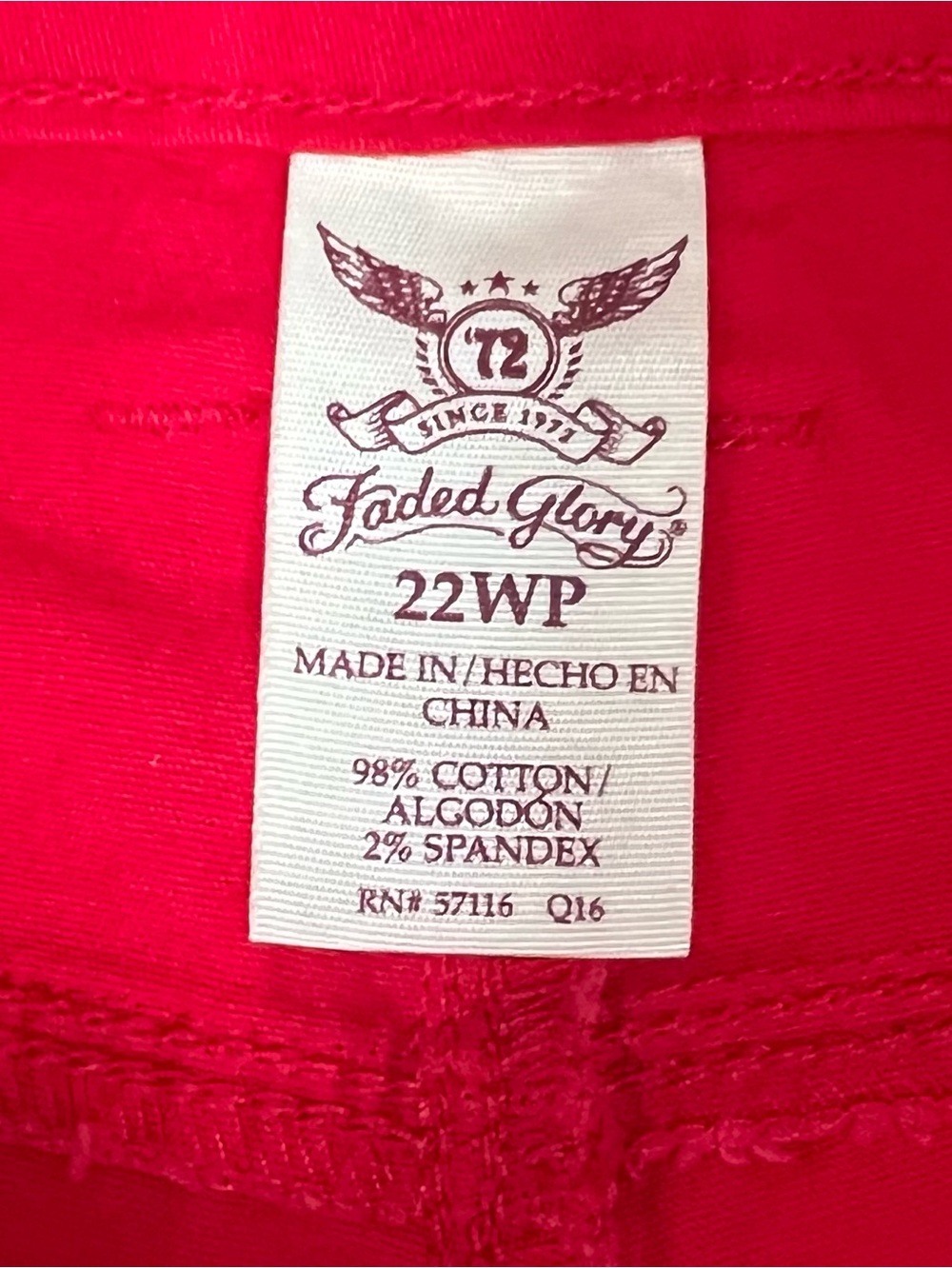 Plus-Size High-Rise Straight-Leg Pants in Red 22WP - Picture 5 of 7